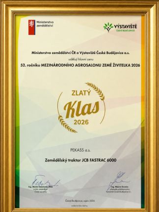 Zlatý klas pro JCB Fastrac 6000