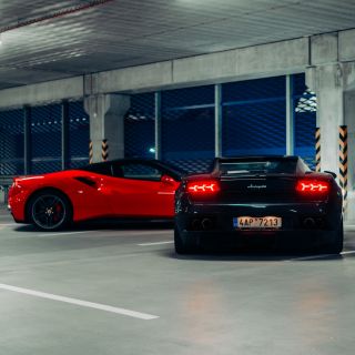 Svezení v supersportu (Ferrari, Lamborghini, Mustang)