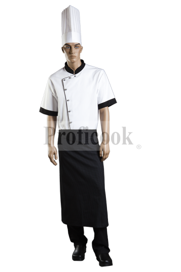 Single breasted chef jacket with buttons