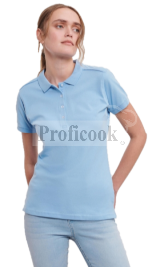 Women's elastic polo shirt