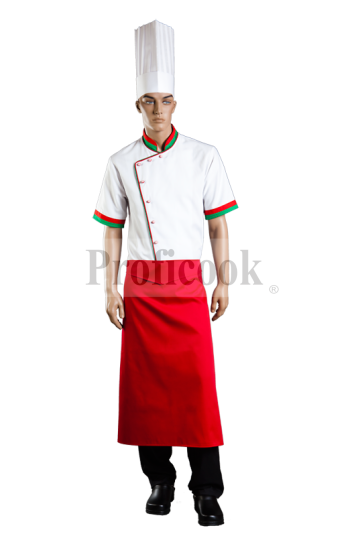 Single breasted chef jacket with buttons