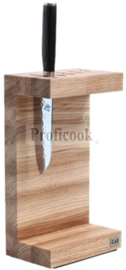 KAI C-shaped knife block - oak