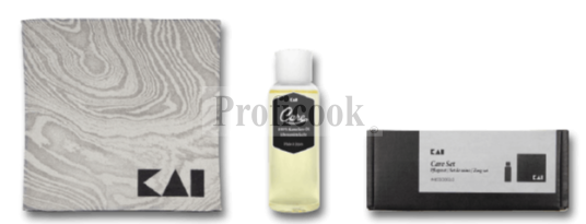 KAI camellia oil with a cloth