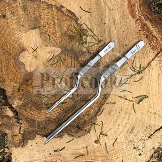 Proficook stainless steel curved pincers