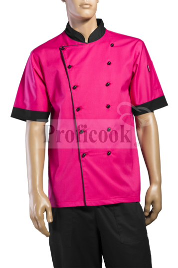Double breasted chef jacket with buttons