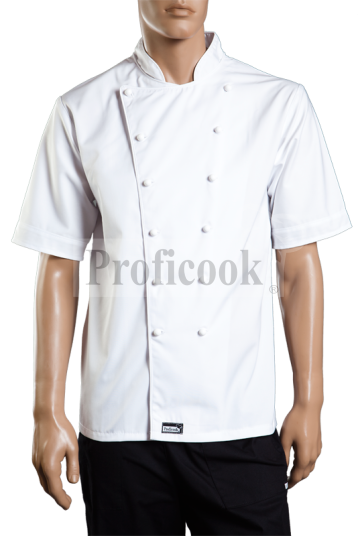 Double breasted chef jacket with buttons