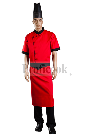 Single breasted chef jacket with buttons