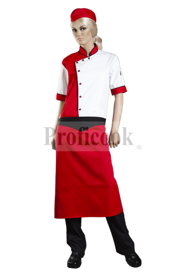 Single breasted chef jacket with buttons