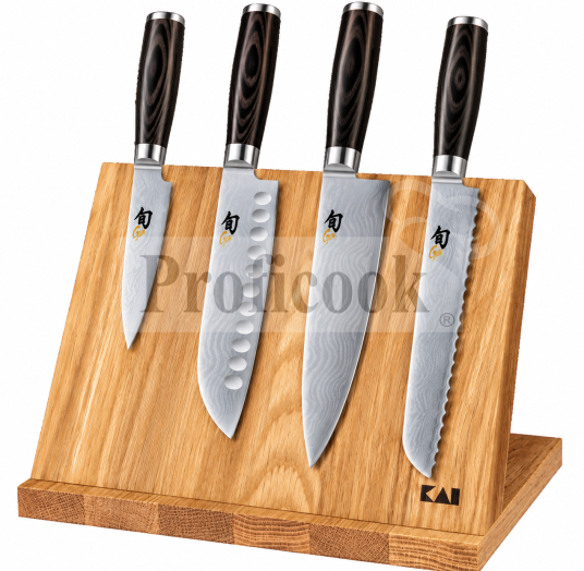 KAI Wooden magnetic board for knives - oak