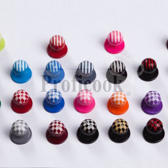 Button for chef jacket bicolor