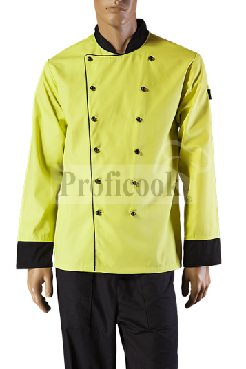 Double breasted chef jacket with buttons