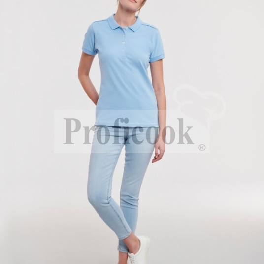 Women's elastic polo shirt