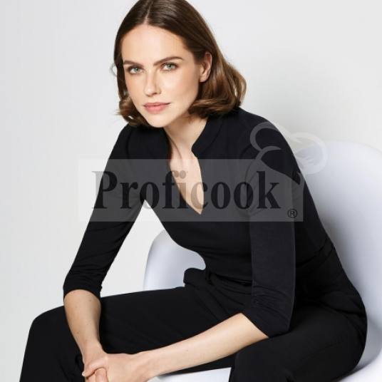 Women's 3/4-sleeve T-shirt with a mandarin collar