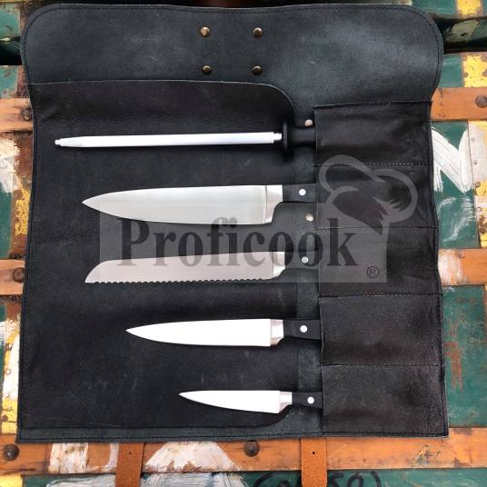 Leather knife case Proficook