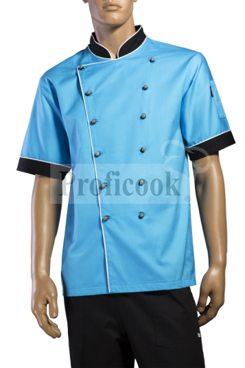 Double breasted chef jacket with buttons