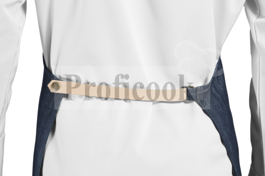 DENIM bib apron + leather straps