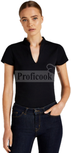Women's mandarin collar T-shirt