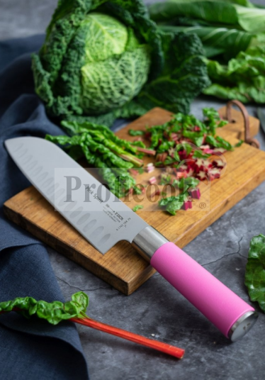 F. DICK Pink Spirit The Inspiring 8 174218K 79 Santoku knife with a special edge