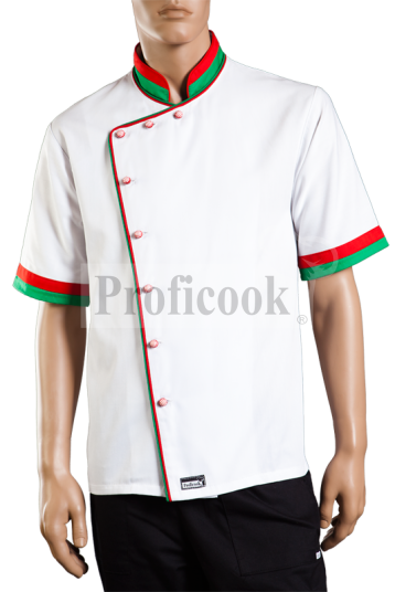 Single breasted chef jacket with buttons