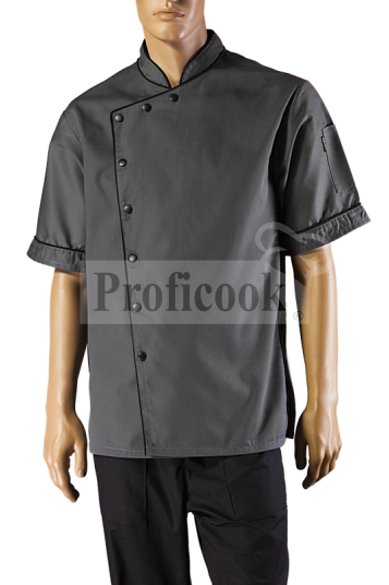 Single breasted colored chef jacket with poppers