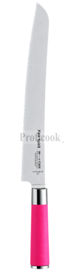 Dick bread knife with a serrated edge from the PINK SPIRIT series, 26 cm long