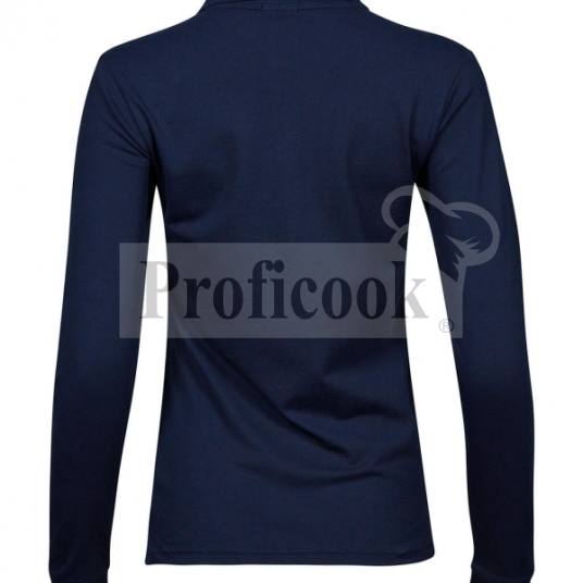 Women's luxury polo shirt with long sleeves