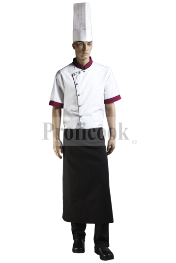 Single breasted chef jacket with buttons