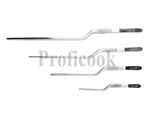 Proficook stainless steel curved pincers