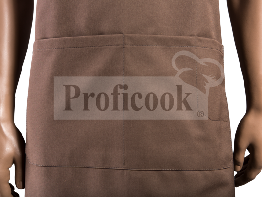Bib apron with leather straps