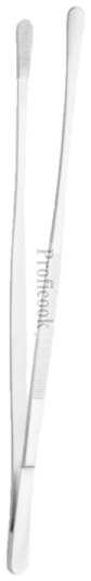 30 cm stainless steel kitchen tweezers with rounded tips
