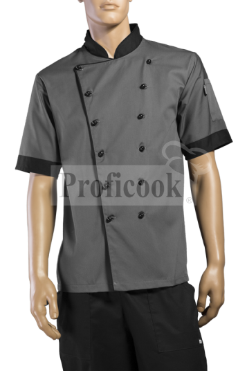 Double breasted chef jacket with buttons