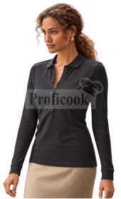 Women's luxury polo shirt with long sleeves