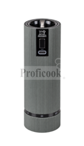 Line u’Select Electric Rechargeable Pepper Mill, 15 cm, Carbon Finish