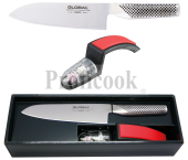 Global G46 Santoku + Minosharp whetstone