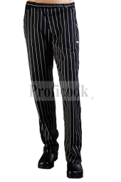 Black chef trousers with white string