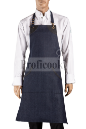 Denim Bib apron with pockets color combination