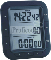 Timer with a stopwatch and three times