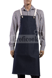 Denim apron with stretch fabric