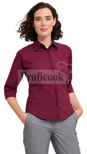 Ladies stretch shirt, 3/4 sleeves