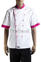 Double breasted chef jacket with buttons
