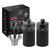 Line Zirlion salt and pepper mill set, 12 cm, carbon + spice funnel