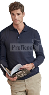 Men's luxury polo shirt with long sleeves